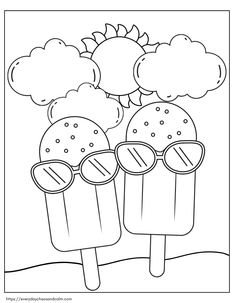 35 Refreshing Popsicle Coloring Pages Printable 25