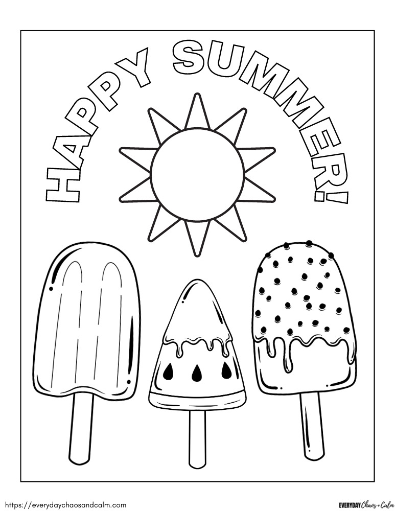 35 Refreshing Popsicle Coloring Pages Printable 26