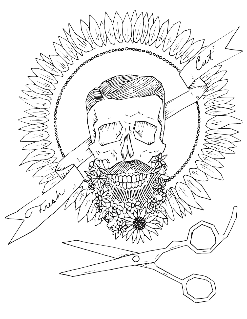 35 Stylish Hairdresser and Barber Coloring Pages Printable 16