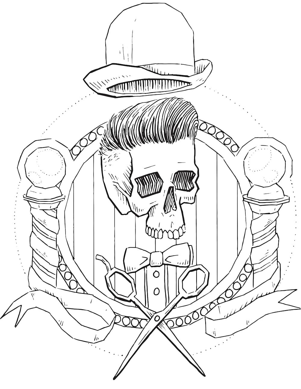 35 Stylish Hairdresser and Barber Coloring Pages Printable 7