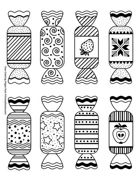 36 Candy Coloring Pages Printable 14