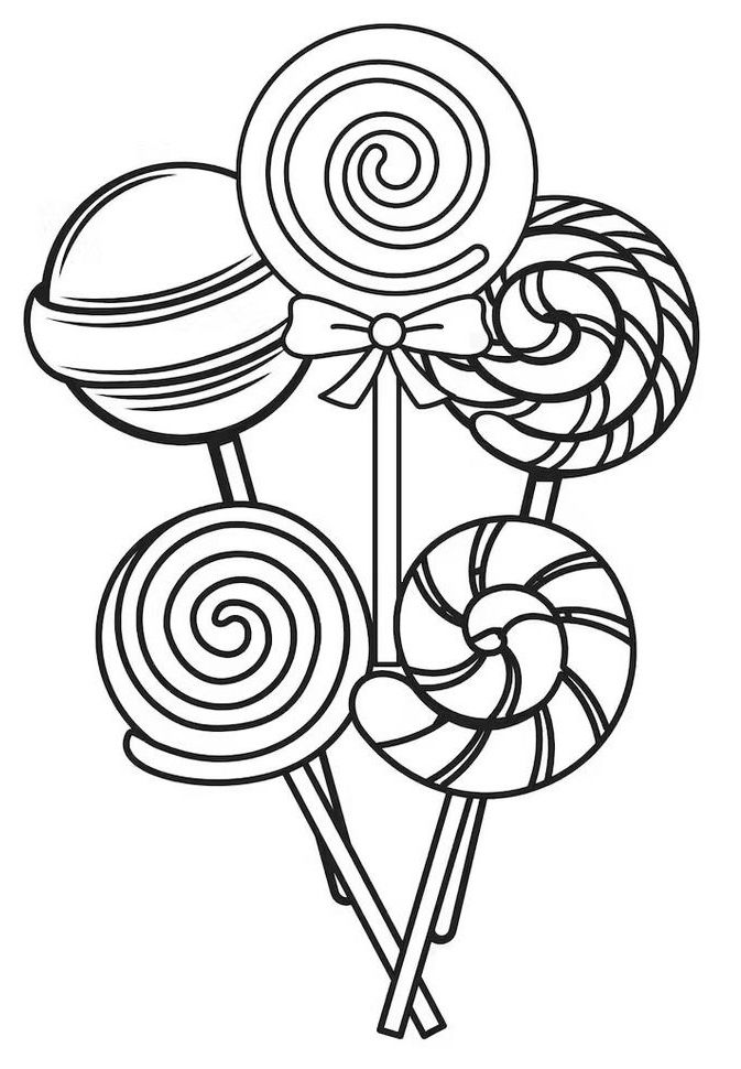 36 Candy Coloring Pages Printable 19