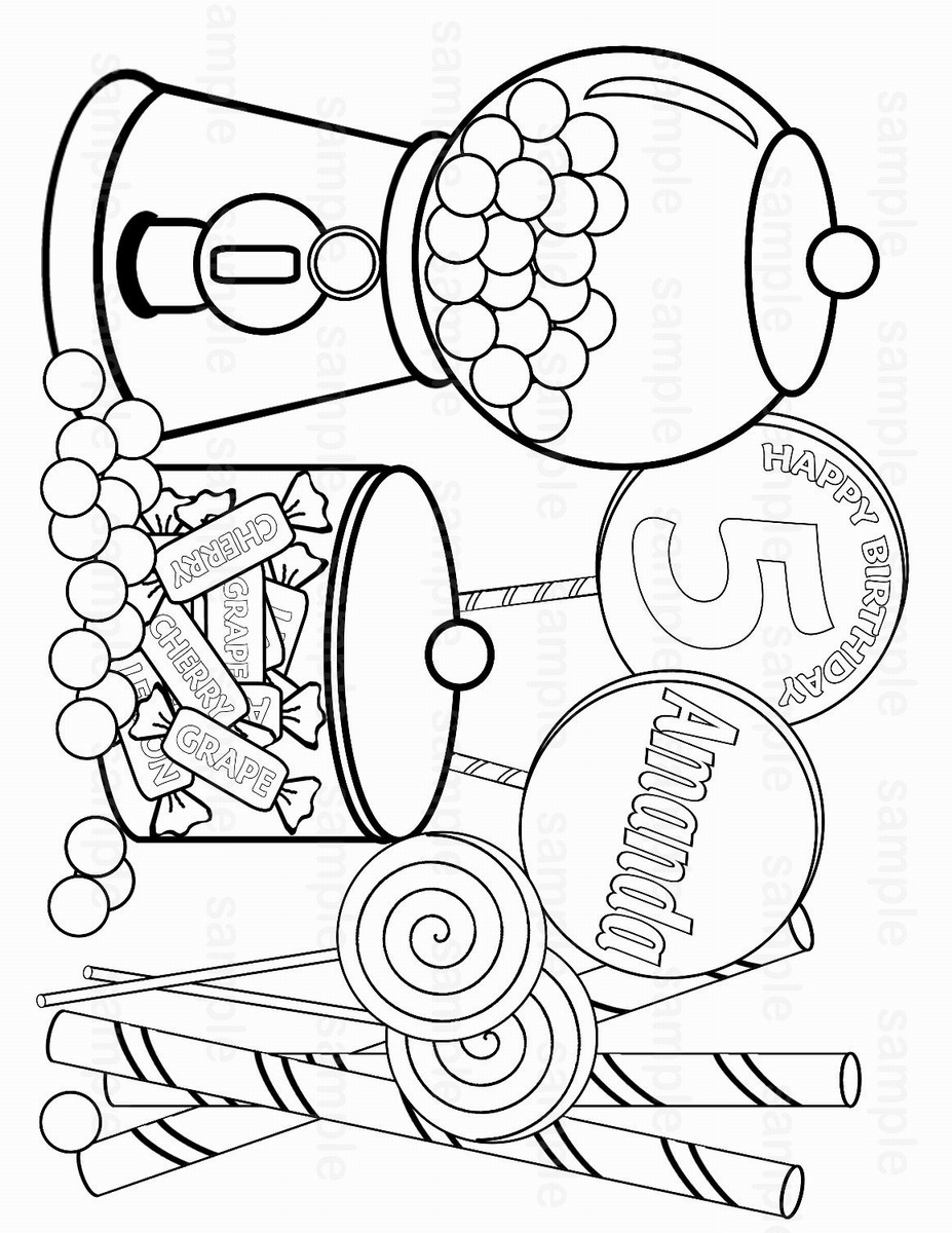 36 Candy Coloring Pages Printable 27