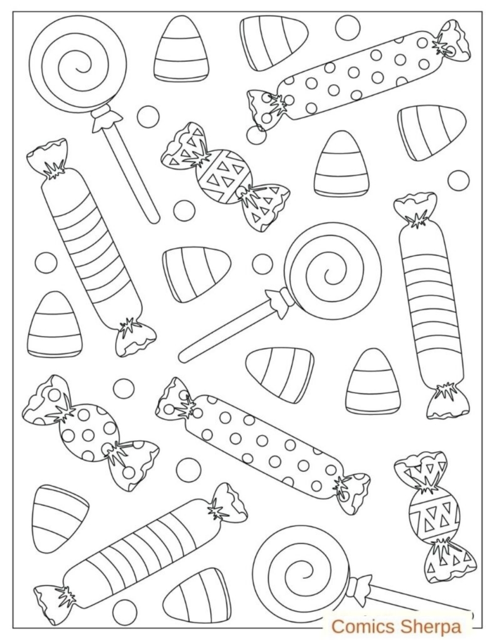 36 Candy Coloring Pages Printable 32