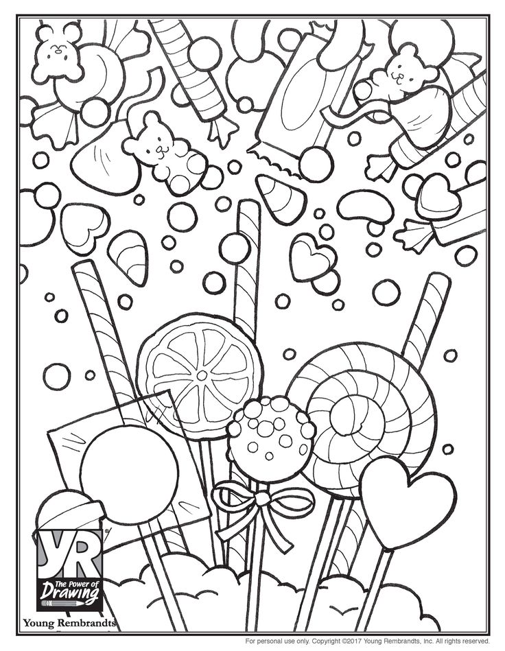 36 Candy Coloring Pages Printable 7