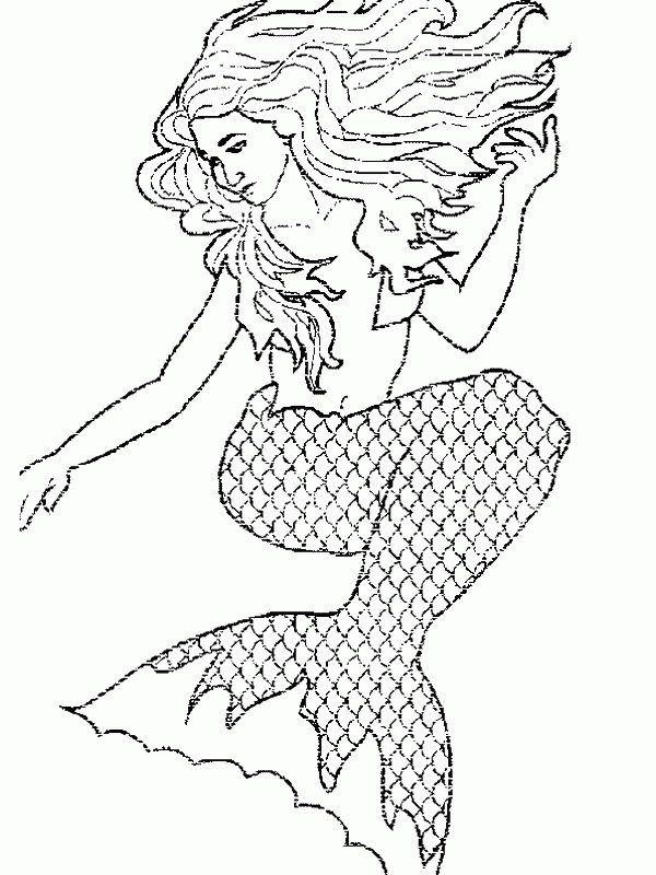 36 Detailed Mermaid Coloring Pages for Adults Printable 22