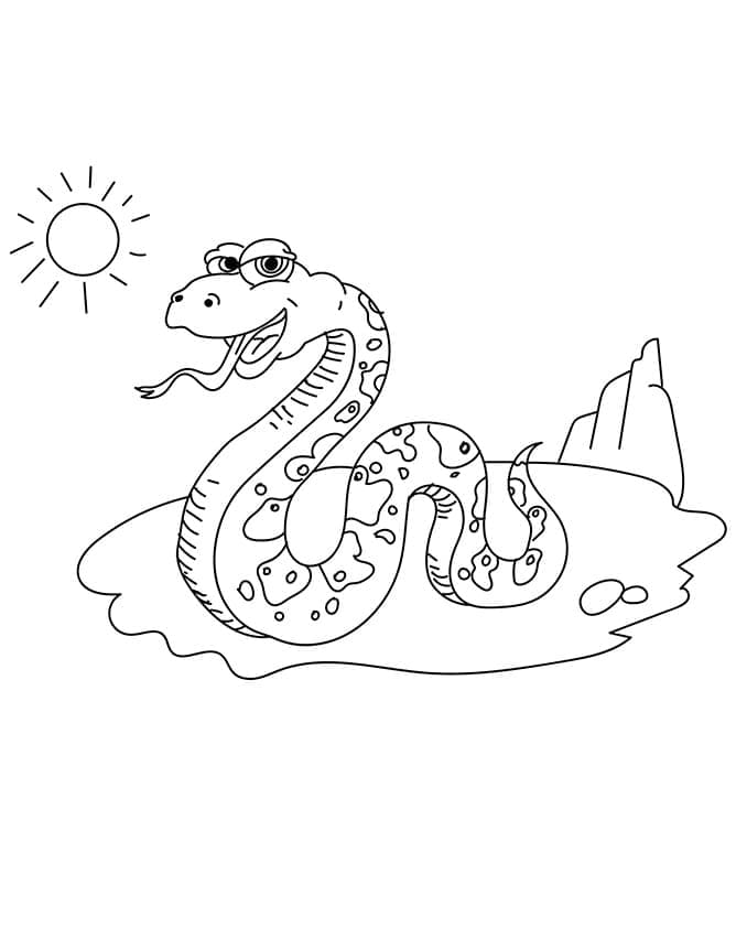 36 Detailed Snake Coloring Pages Printable 10