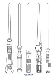 36 Exciting Lightsaber Coloring Pages Printable 1