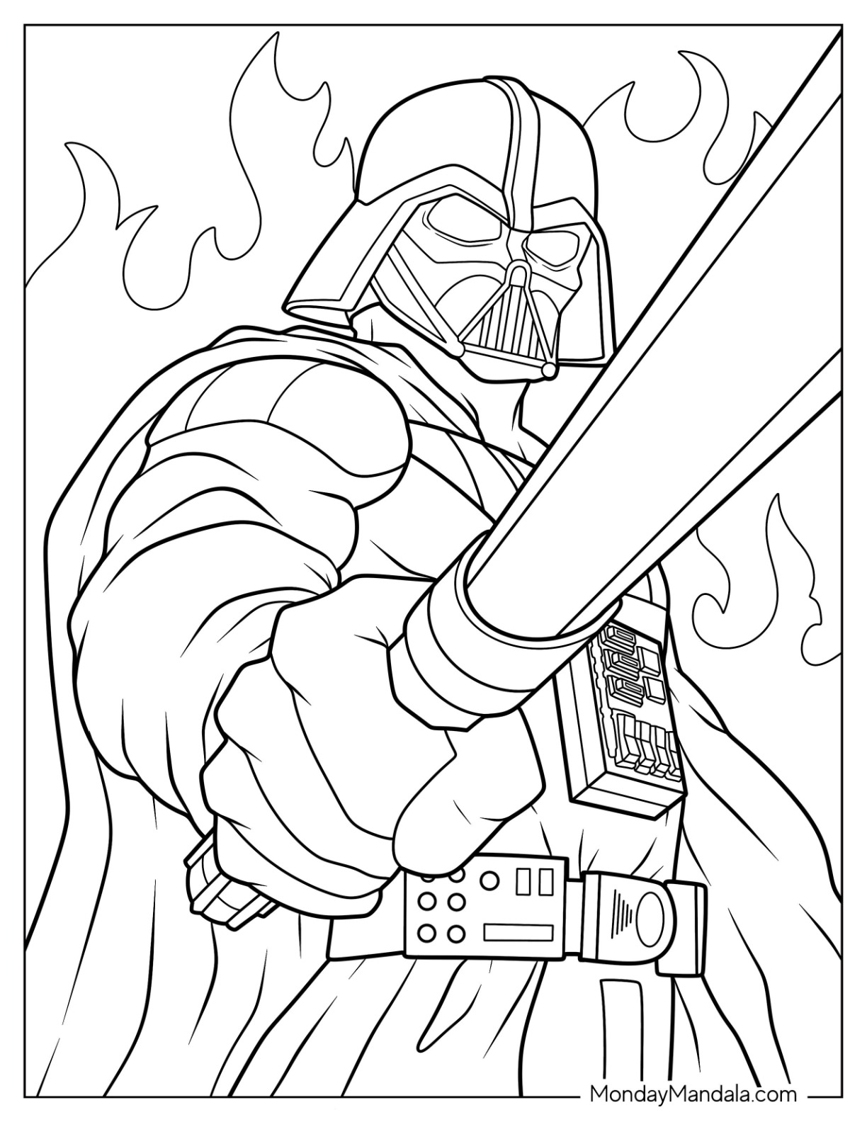 36 Exciting Lightsaber Coloring Pages Printable 20