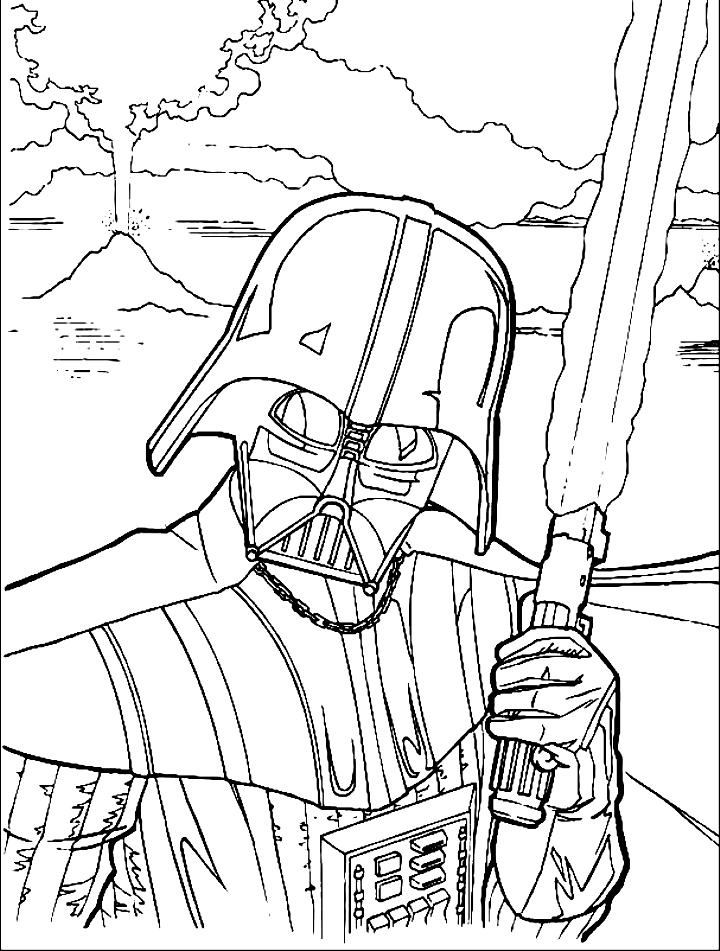 36 Exciting Lightsaber Coloring Pages Printable 22