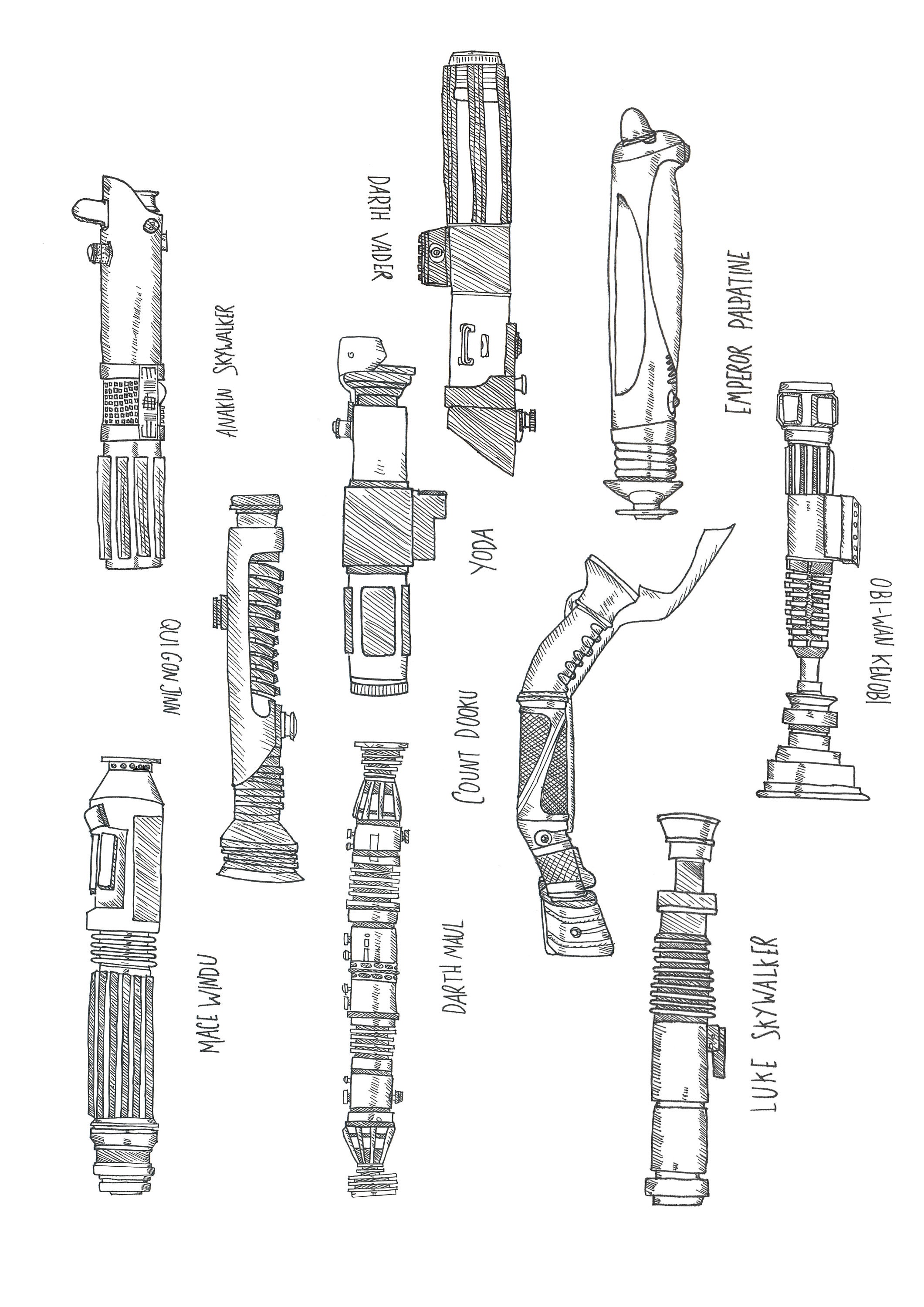 36 Exciting Lightsaber Coloring Pages Printable 33