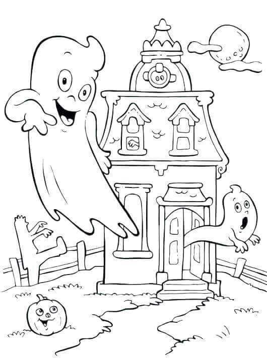 36 Haunted Castle Coloring Pages Printable 11