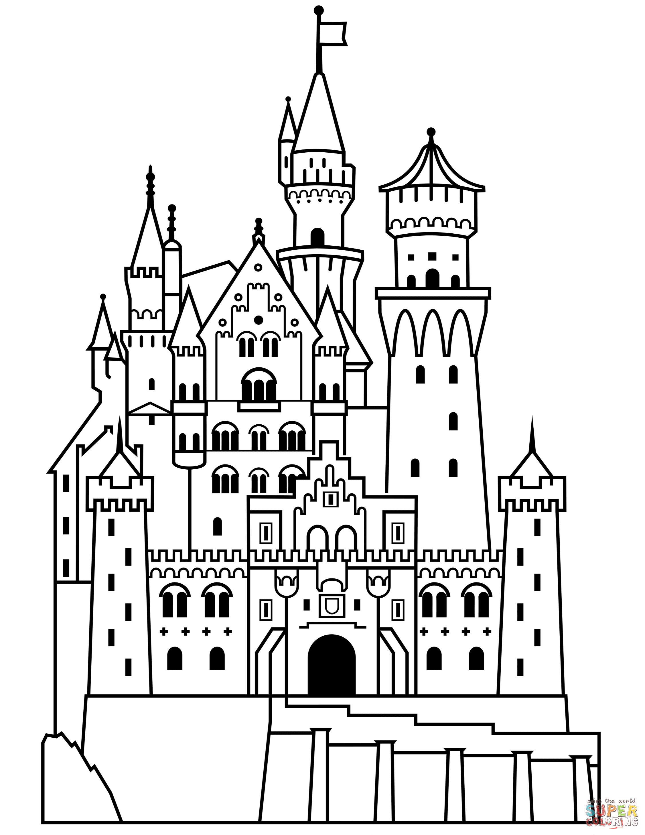 36 Haunted Castle Coloring Pages Printable 16