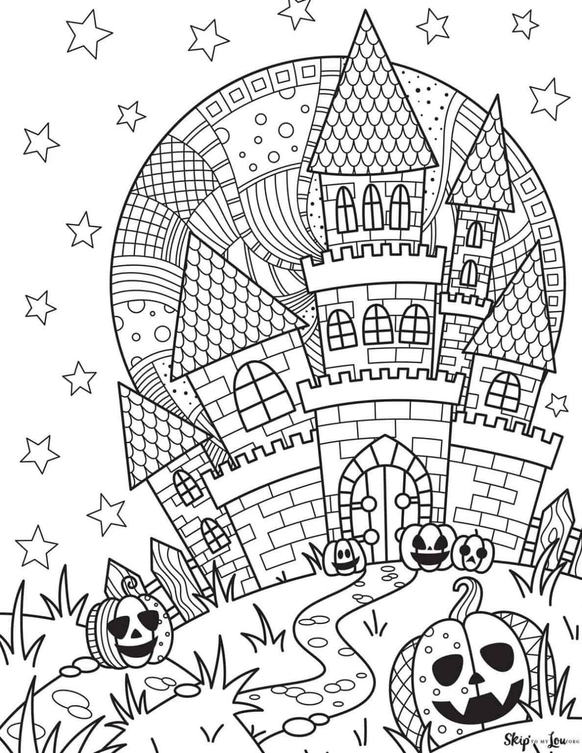 36 Haunted Castle Coloring Pages Printable 18