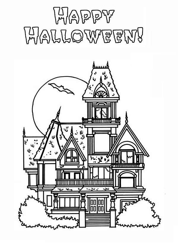 36 Haunted Castle Coloring Pages Printable 19