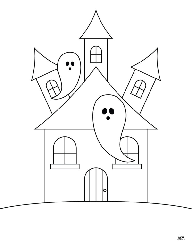 36 Haunted Castle Coloring Pages Printable 28