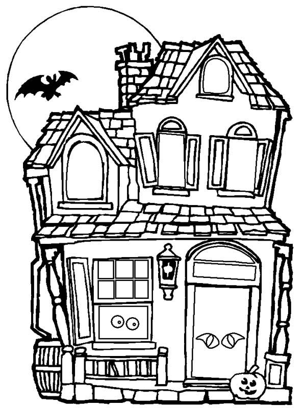 36 Haunted Castle Coloring Pages Printable 32