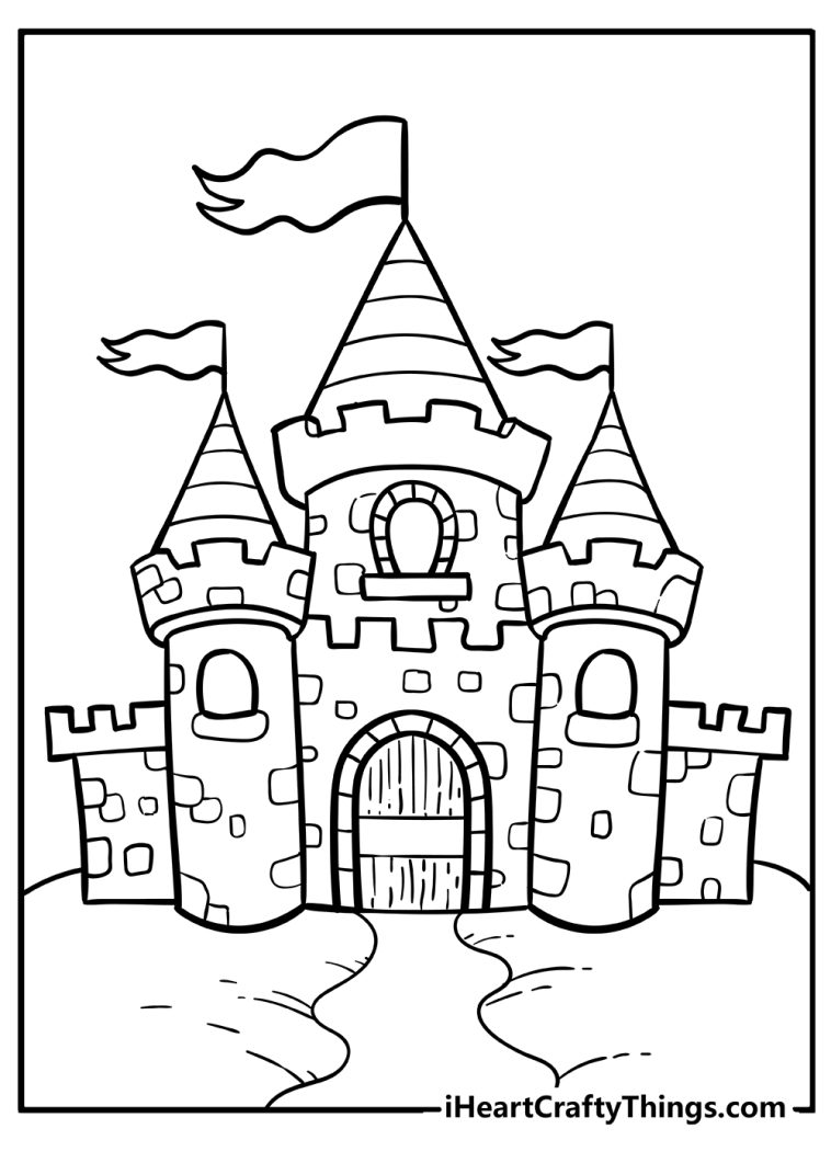 36 Haunted Castle Coloring Pages Printable 33