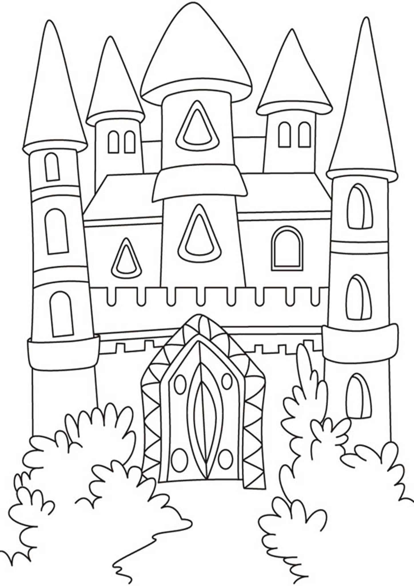 36 Haunted Castle Coloring Pages Printable 35