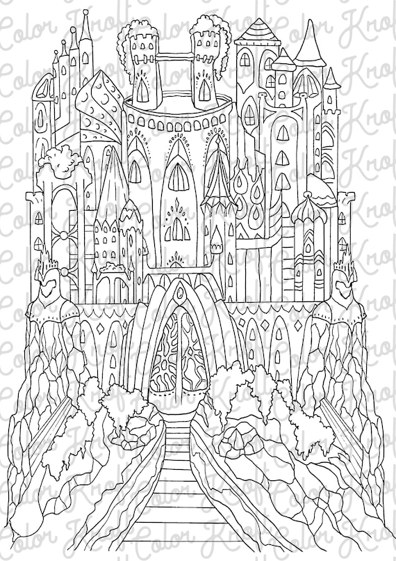 36 Haunted Castle Coloring Pages Printable 8