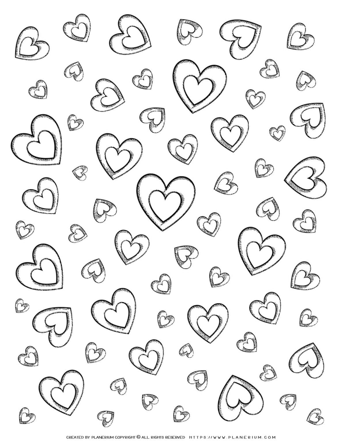 36 Lovely Hearts Coloring Pages for Adults Printable 10