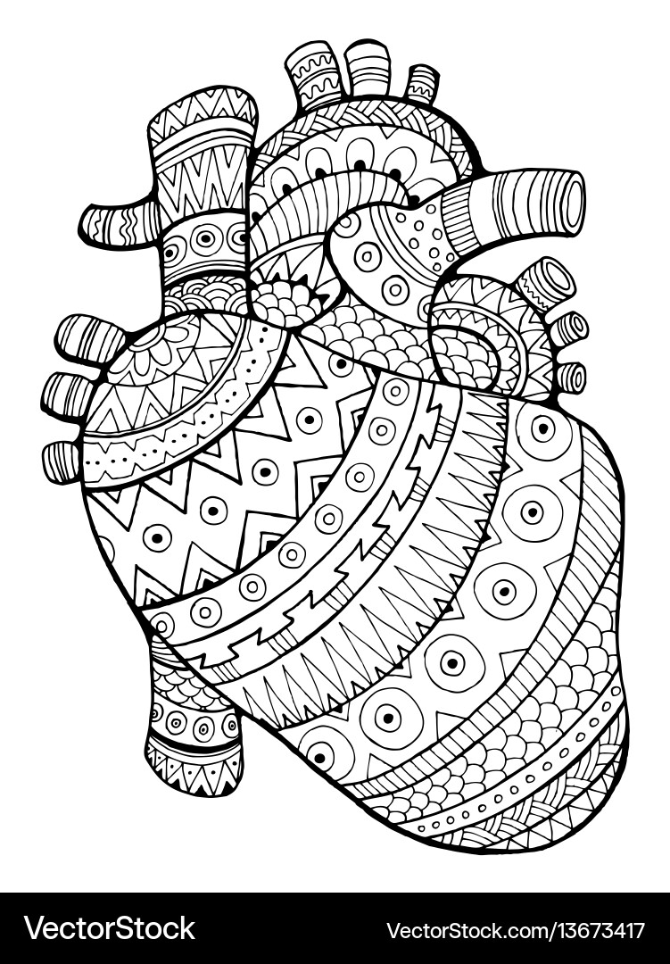 36 Lovely Hearts Coloring Pages for Adults Printable 17