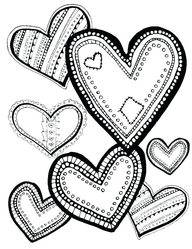 36 Lovely Hearts Coloring Pages for Adults Printable 21