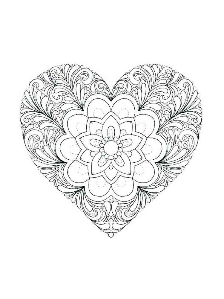 36 Lovely Hearts Coloring Pages for Adults Printable 31