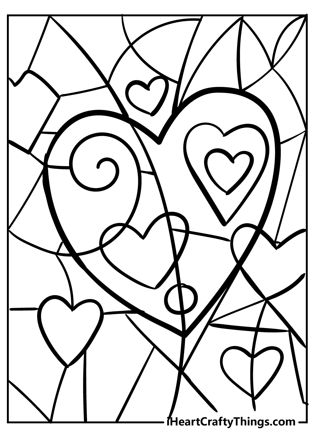 36 Lovely Hearts Coloring Pages for Adults Printable 33