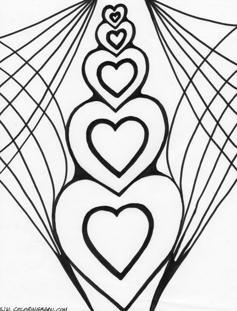 36 Lovely Hearts Coloring Pages for Adults Printable 35