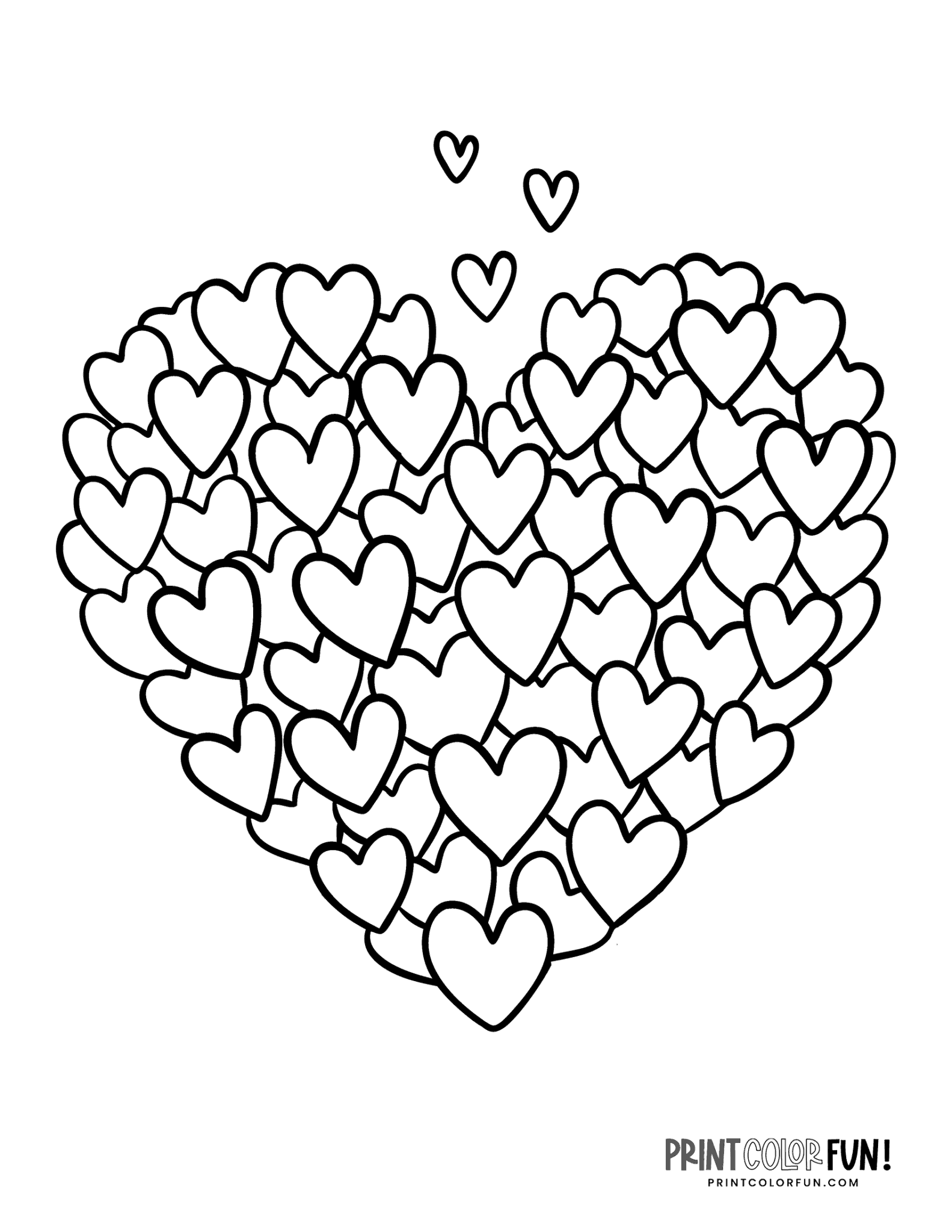 36 Lovely Hearts Coloring Pages for Adults Printable 9