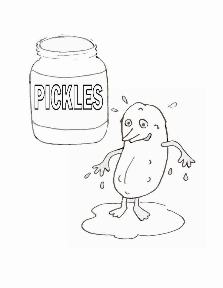 36 Silly Pickle Coloring Page Printable 12