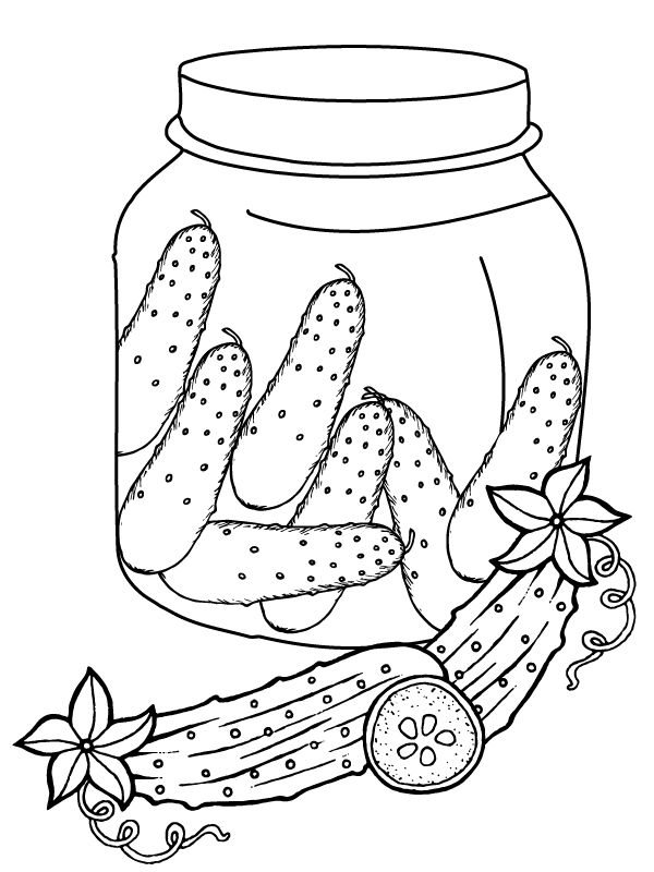 36 Silly Pickle Coloring Page Printable 28