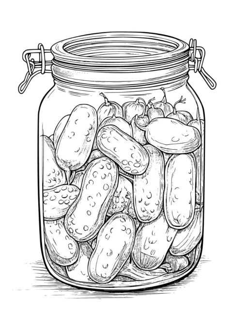 36 Silly Pickle Coloring Page Printable 32