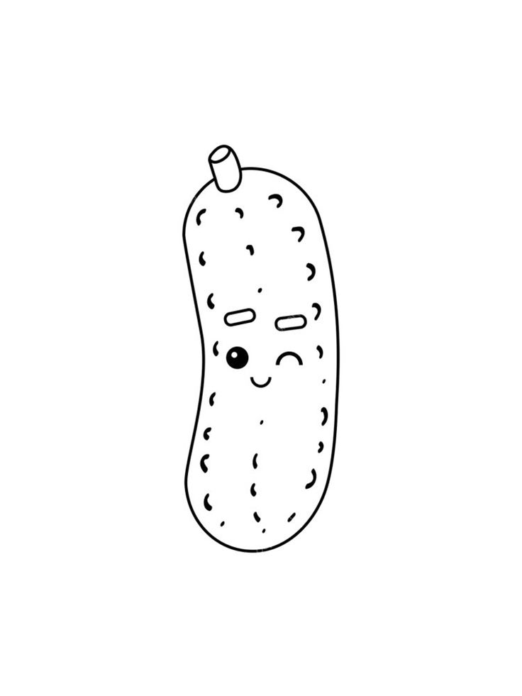 36 Silly Pickle Coloring Page Printable 6