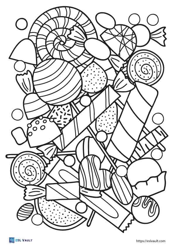 36 Sweet Candy World Coloring Pages Printable 33