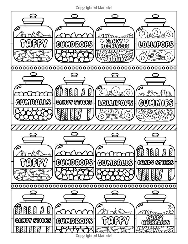 36 Sweet Candy World Coloring Pages Printable 6