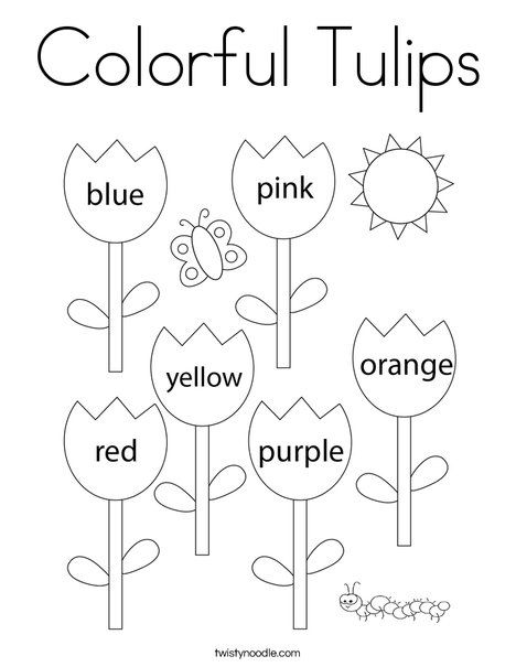 37 Adorable Tulip Coloring Pages for Kids Printable 21