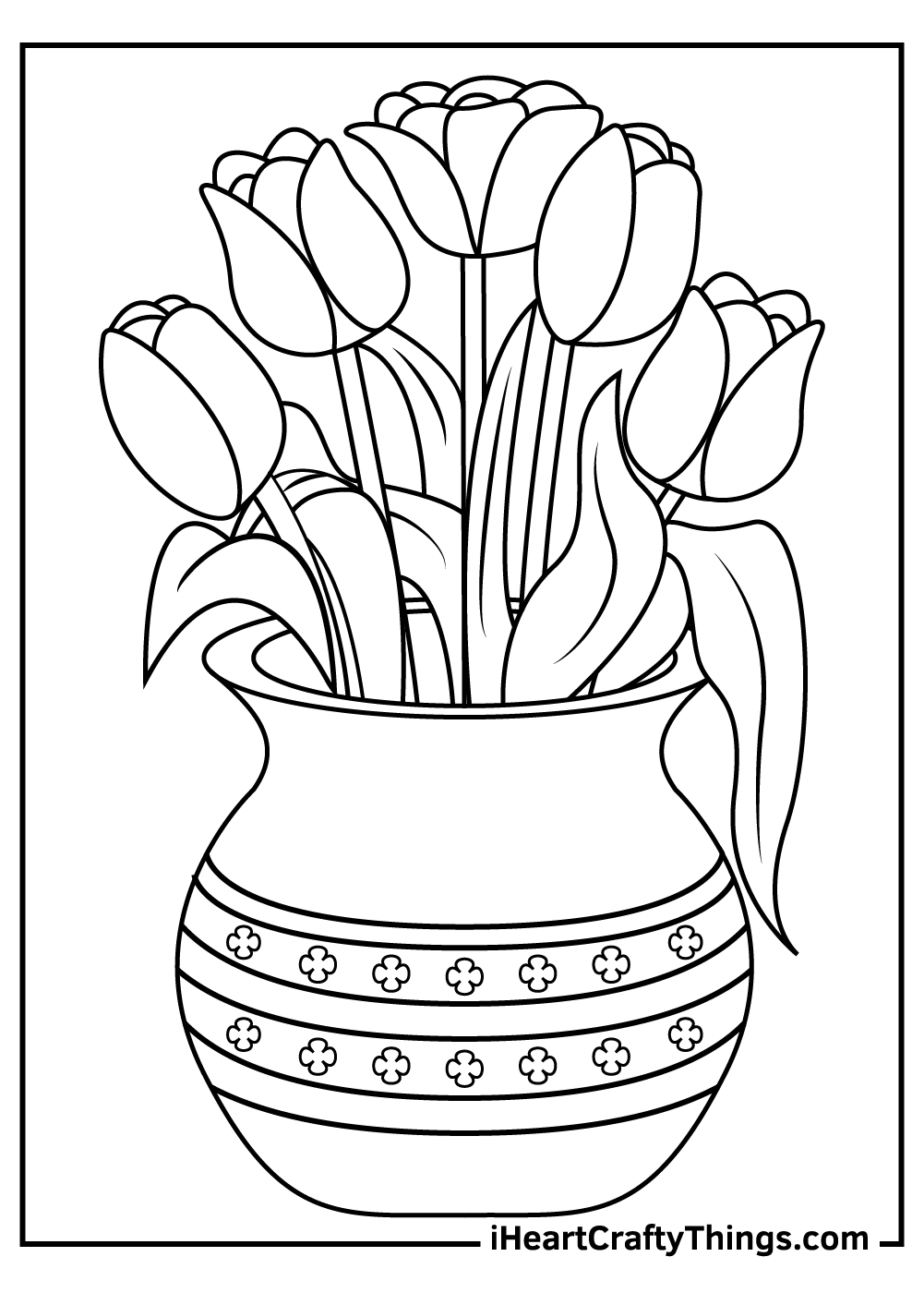 37 Adorable Tulip Coloring Pages for Kids Printable 31