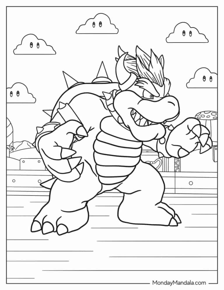 37 Bold Bowser Coloring Pages Printable 26