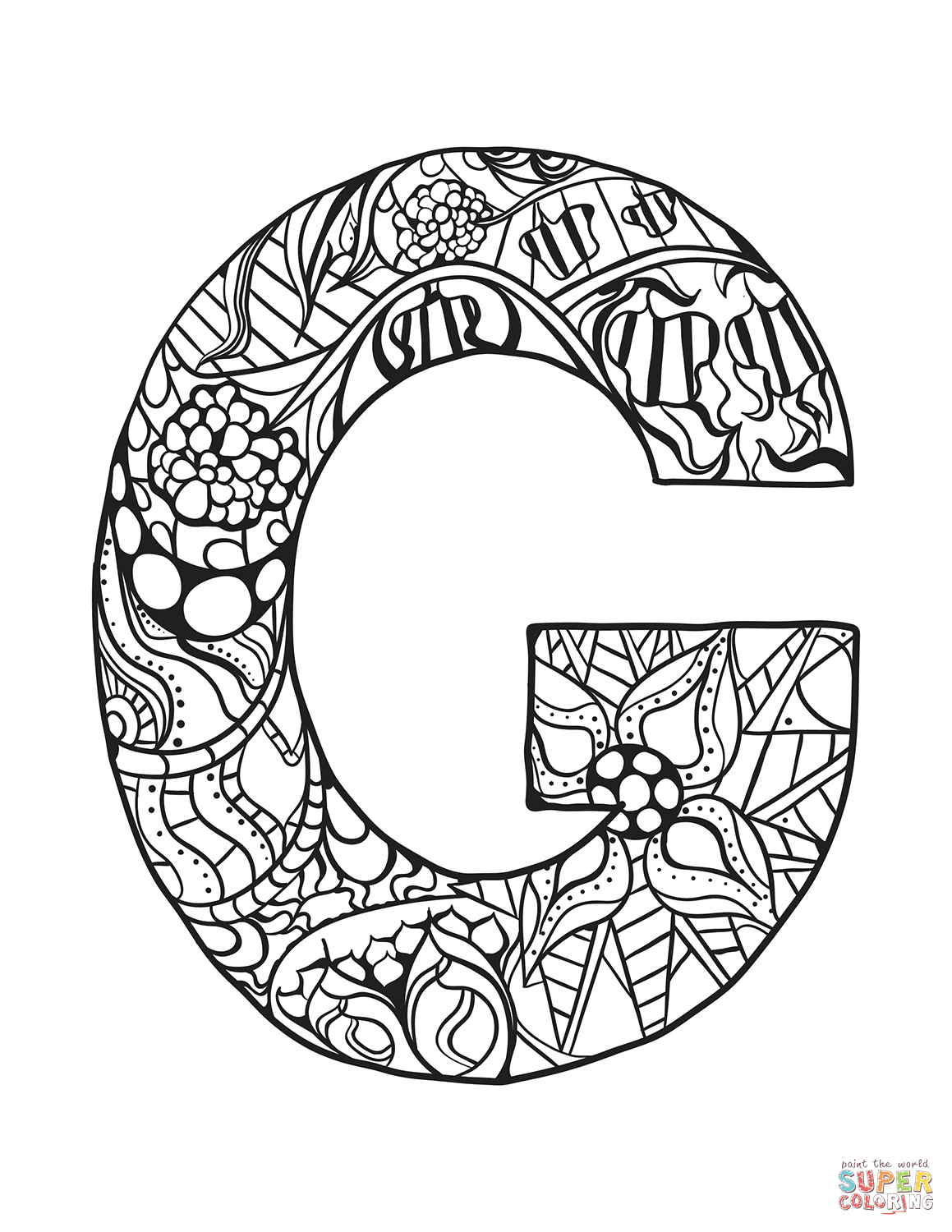 37 Cool Letter G Coloring Pages Printable 1