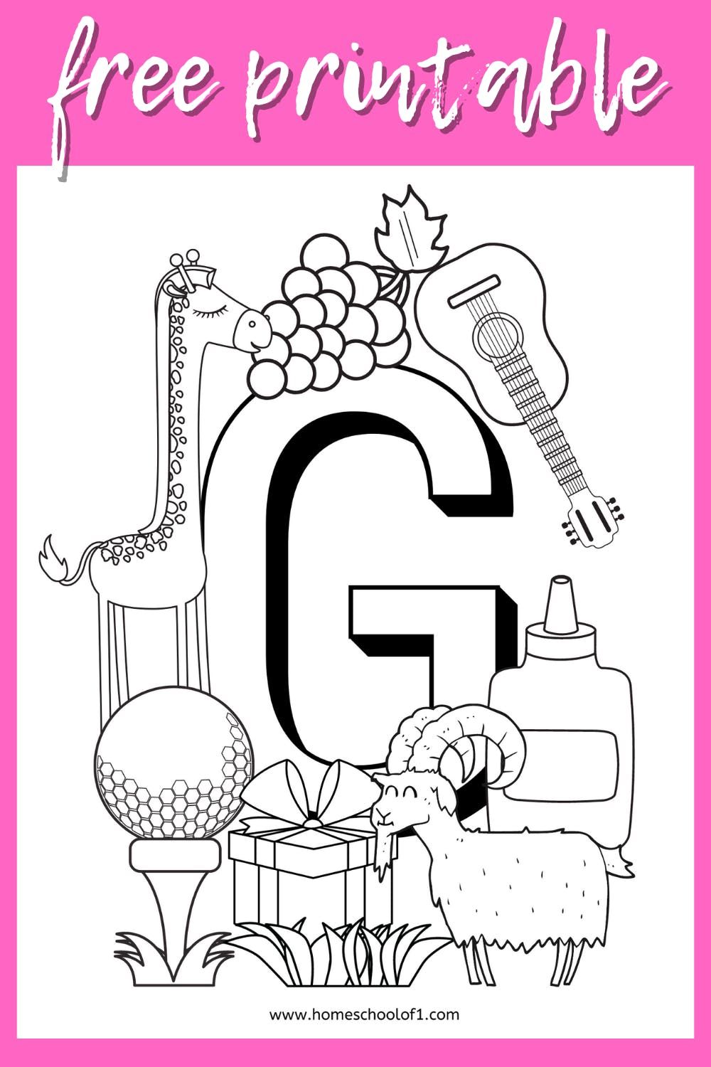 37 Cool Letter G Coloring Pages Printable 15