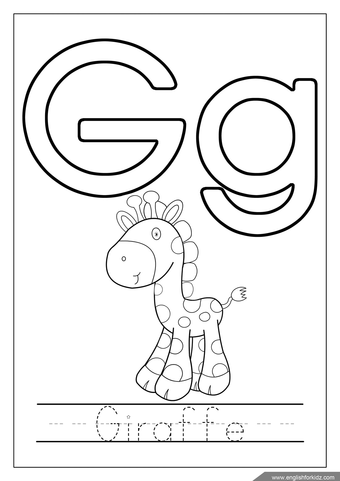 37 Cool Letter G Coloring Pages Printable 2