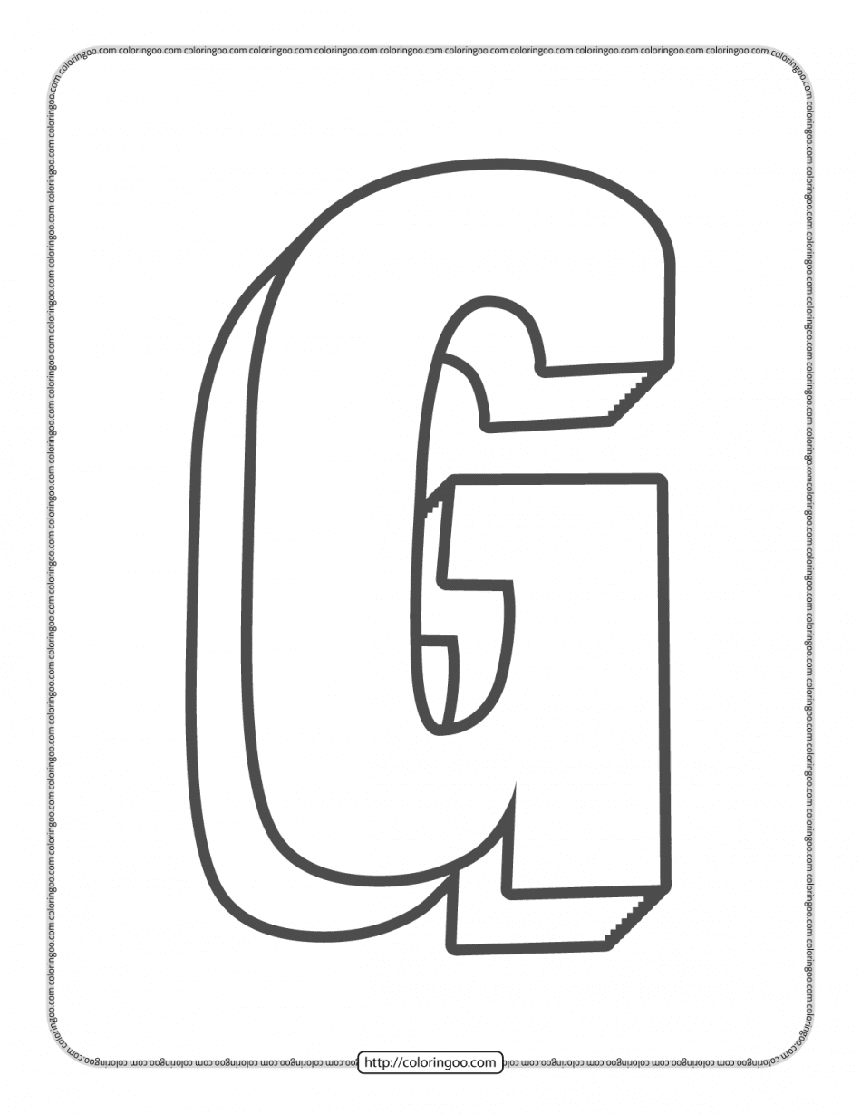 37 Cool Letter G Coloring Pages Printable 20