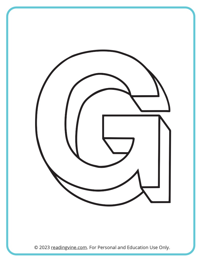 37 Cool Letter G Coloring Pages Printable 34