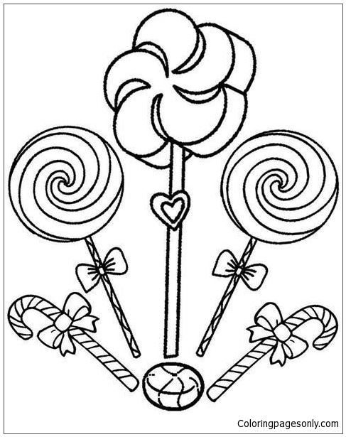 37 Cute Candy Coloring Pages Printable 13