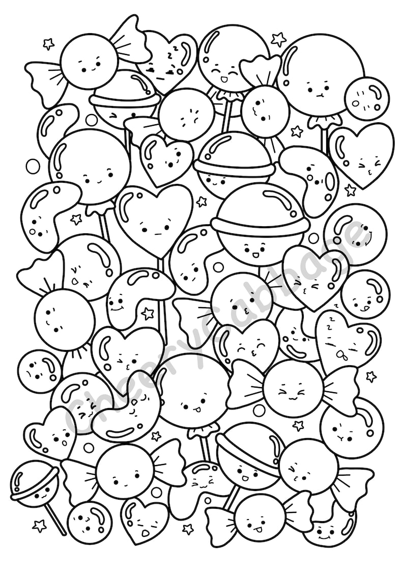 37 Cute Candy Coloring Pages Printable 16