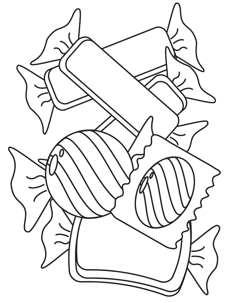 37 Cute Candy Coloring Pages Printable 22