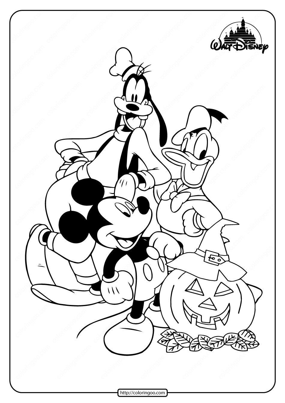 37 Disney Halloween Coloring Pages Printable 14