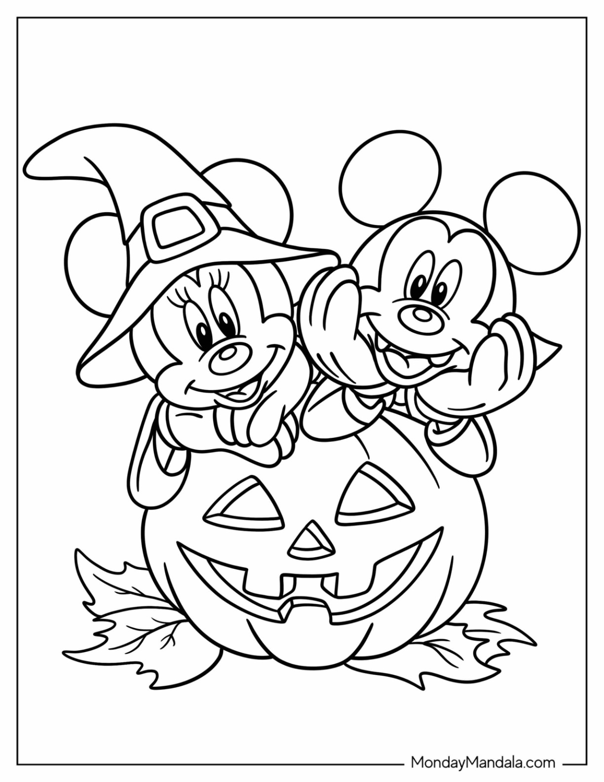 37 Disney Halloween Coloring Pages Printable 15